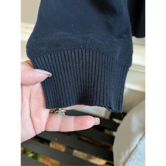 Dylan Gray Navy Soft Fine Knit Cotton Sweater sz XL - Picture 4 of 6